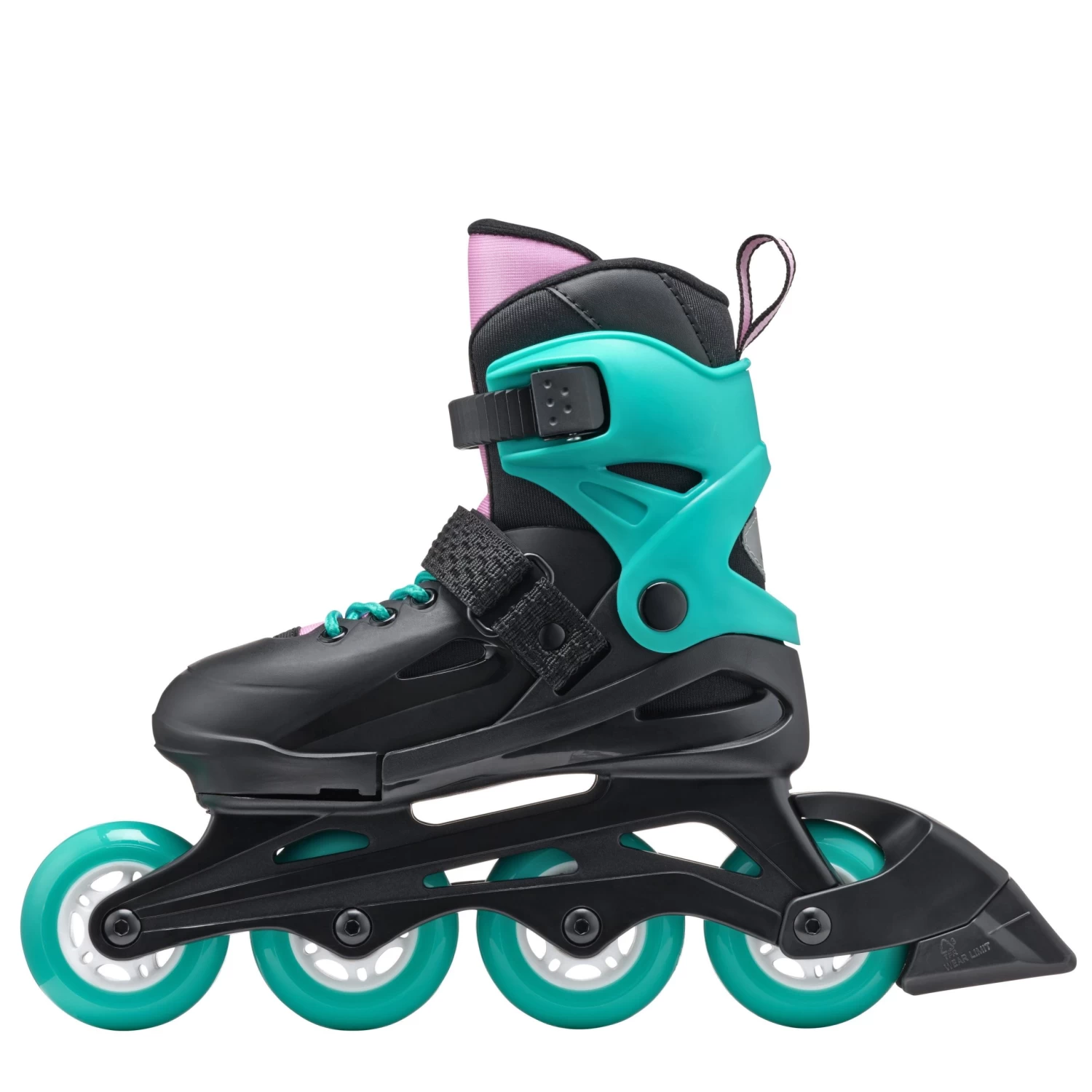 Rollerblade Fury Adjustable Kids Skates - Black/Sea Green 2 Rollerblade Fury Adjustable Kids Skates - Black/Sea Green - Image 2