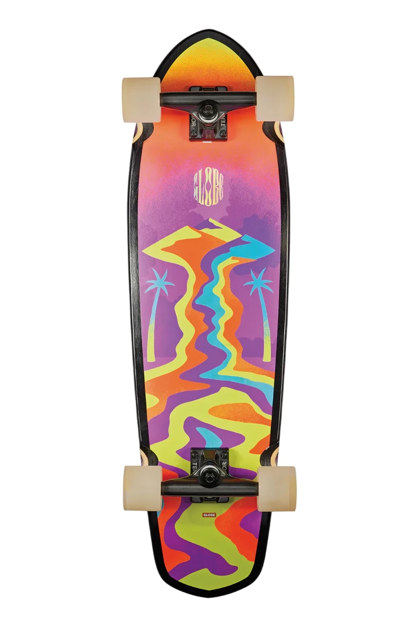 Globe Big Blazer Cruiser Skateboard Melted Mountains - 32" 1 Globe Big Blazer Cruiser Skateboard Melted Mountains - 32"