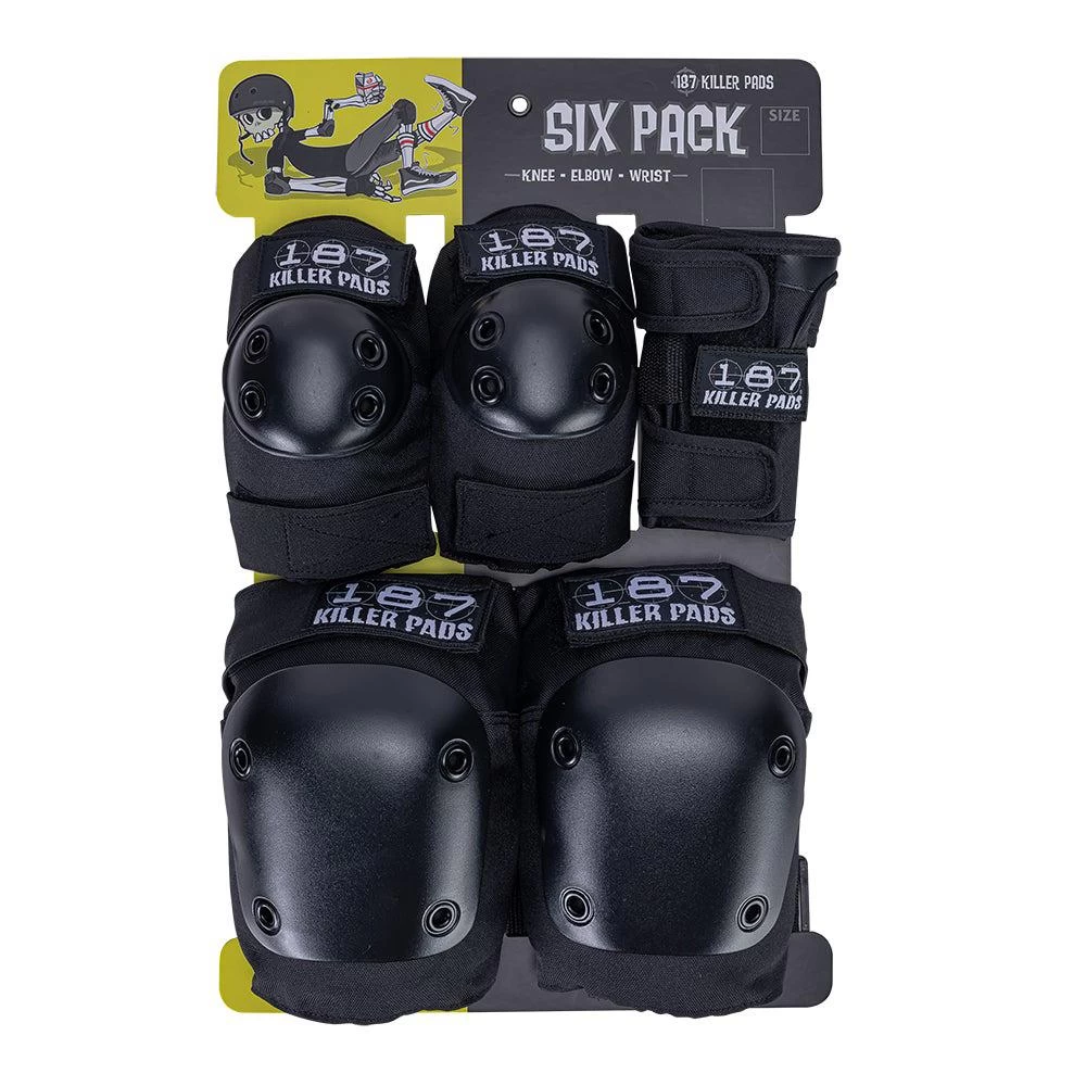 187 Killer Pads Adult Six Pack - Black 1 187 Killer Pads Adult Six Pack - Black