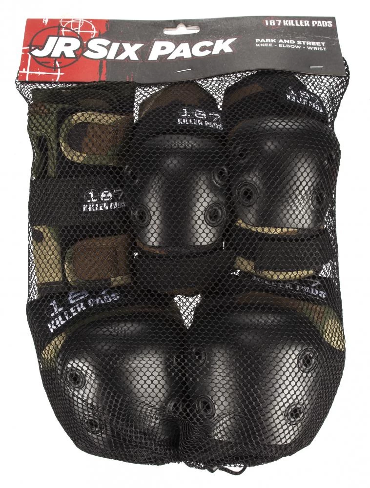 187 Killer Pads Junior Six Pack - Camo 1 187 Killer Pads Junior Six Pack - Camo
