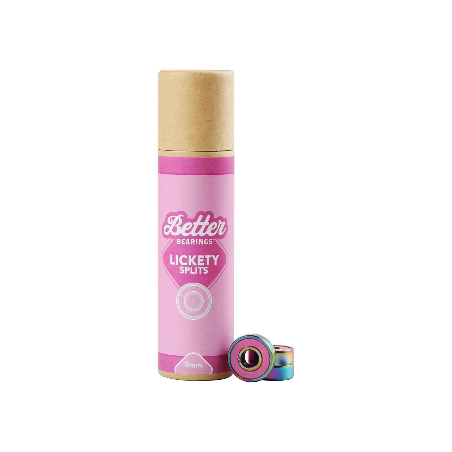 Better Bearings Lickety Splits 8mm - Pink Set Of 16 1 Better Bearings Lickety Splits 8mm - Pink Set Of 16