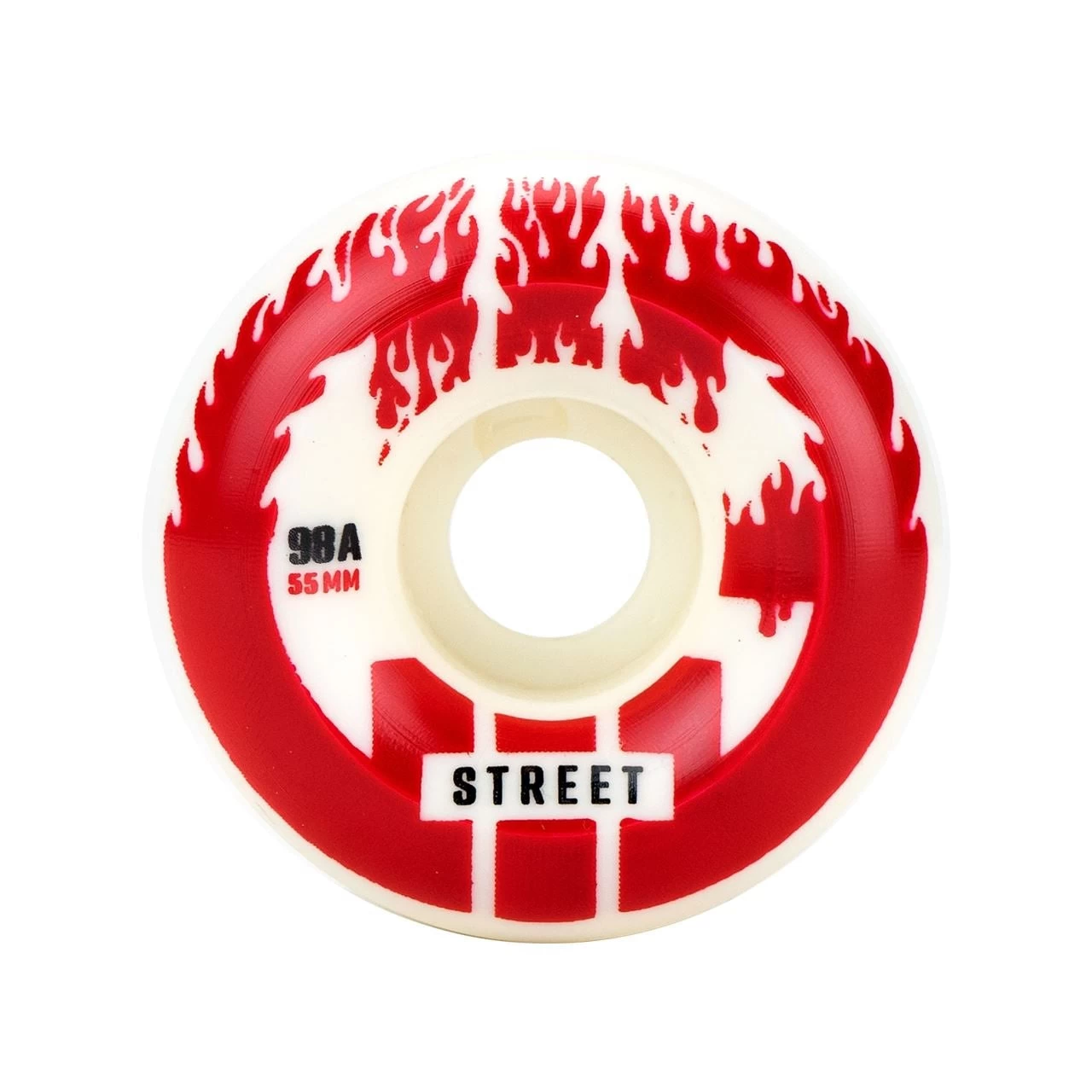 CIB Street Red/White Wheels 55mm 98a - 4 Pack 1 CIB Street Red/White Wheels 55mm 98a - 4 Pack