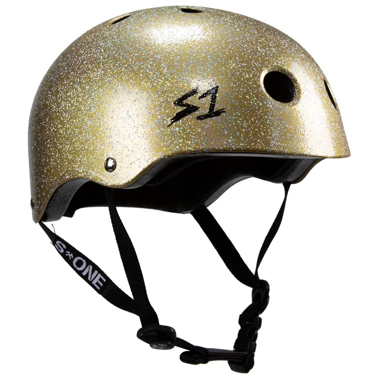 S1 Lifer Helmet - Double Gold Glitter 1 S1 Lifer Helmet - Double Gold Glitter