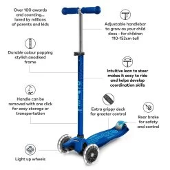 Maxi Micro Deluxe LED Scooter - Navy 7 Maxi Micro Deluxe LED Scooter - Navy -Skateboard Promotion Store FlaVpRnK