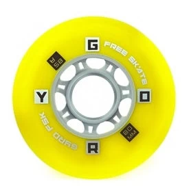 Gyro F2R Inline Skates Wheels - Yellow Set Of 4 1 Gyro F2R Inline Skates Wheels - Yellow Set Of 4