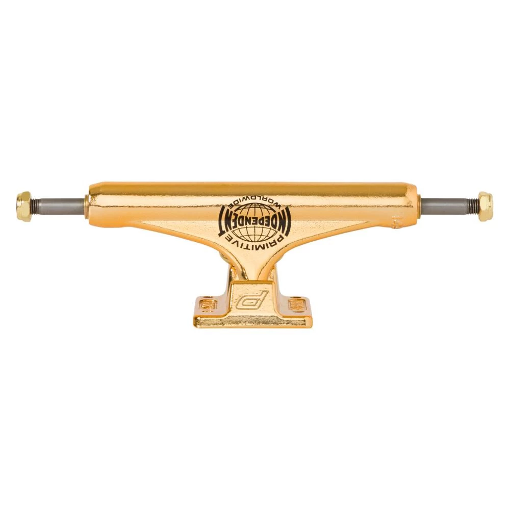 Independent X Primitive Stage 11 Gold Mid Skateboard Trucks - 149mm 1 Independent X Primitive Stage 11 Gold Mid Skateboard Trucks - 149mm