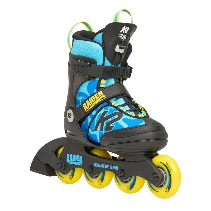 K2 Raider Pro Adjustable Size Inline Skates - Blue/Yellow 1 K2 Raider Pro Adjustable Size Inline Skates - Blue/Yellow