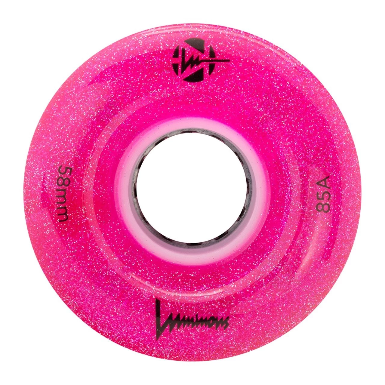 Luminous Light Up Quad Wheels Pink Glitter 58mm 85a - 4 Pack 1 Luminous Light Up Quad Wheels Pink Glitter 58mm 85a - 4 Pack