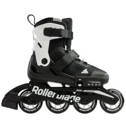 Rollerblade Microblade Adjustable Kids Skates - Black/White