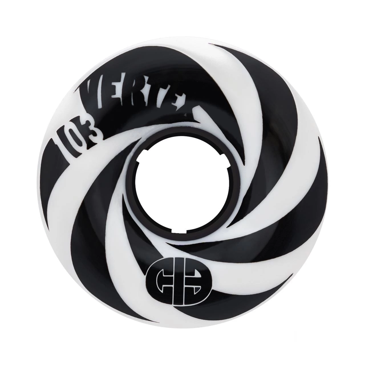 CIB Vertex White/Black Wheels 61mm 103a - 4 Pack 1 CIB Vertex White/Black Wheels 61mm 103a - 4 Pack