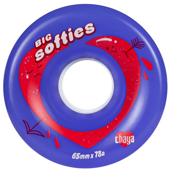 Chaya Big Softies Roller Skate Wheels Purple 65mm 78a - 4 Pack 1 Chaya Big Softies Roller Skate Wheels Purple 65mm 78a - 4 Pack