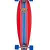 D Street Ocean Red Pintail Longboard - 35"