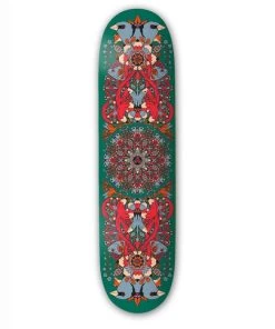 Drawing Boards Mandala Green Skateboard Deck - 8.1"