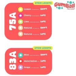 Gumball Lemon Short Toe Stops - 18mm 75a -Skateboard Promotion Store gumball lemon short toe stops chart