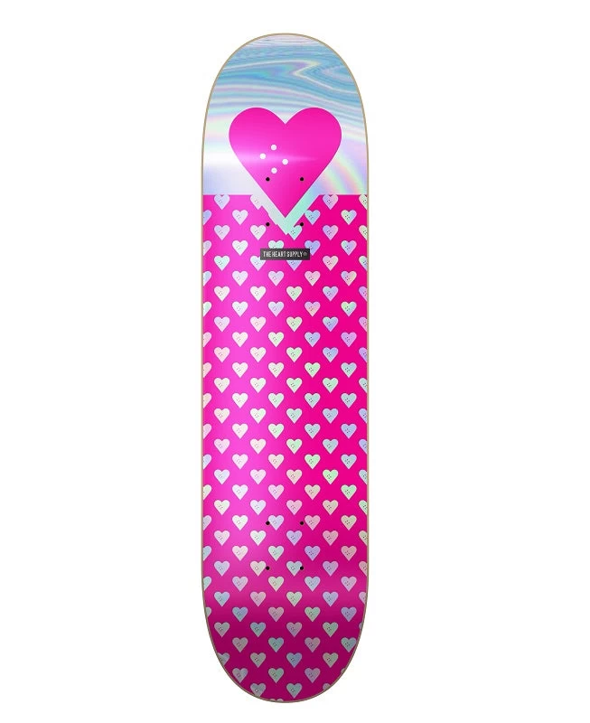 Heart Supply Pink Sweethearts Foil Logo Deck - 7.75" 1 Heart Supply Pink Sweethearts Foil Logo Deck - 7.75"