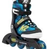 K2 Raider Beam Adjustable Size Skates - Blue