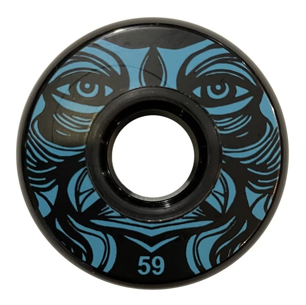 Kaltik Face Black Wheels 59mm 90a - Set Of 4 1 Kaltik Face Black Wheels 59mm 90a - Set Of 4