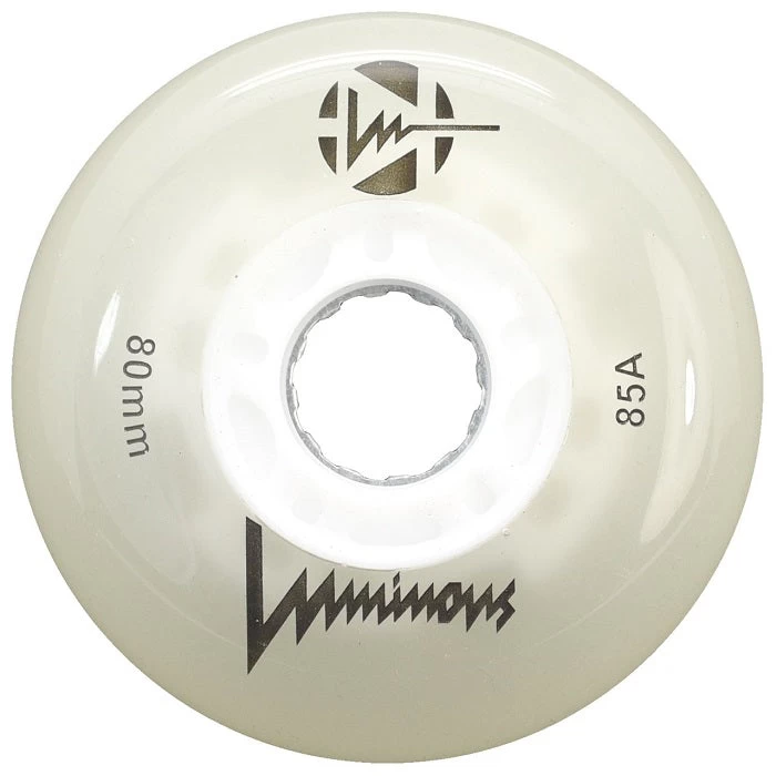 Luminous Light Up Inline Skate Wheels - White Glow 4 Pack