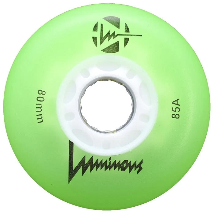 Luminous Light Up Inline Skate Wheels - Green 4 Pack 1 Luminous Light Up Inline Skate Wheels - Green 4 Pack