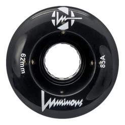 Luminous Light Up Quad Wheels Black 62mm - 4 Pack
