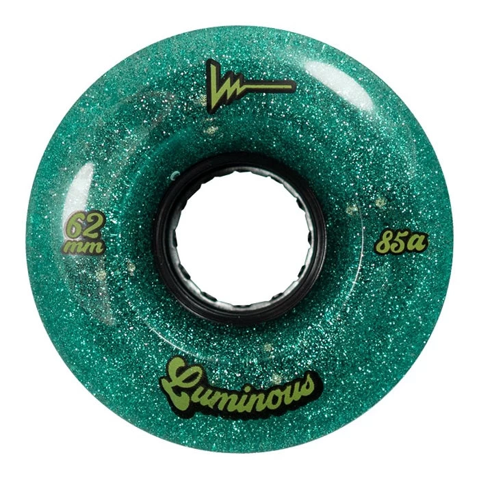 Luminous Light Up Quad Wheels Jade 62mm - 4 Pack 1 Luminous Light Up Quad Wheels Jade 62mm - 4 Pack