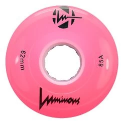 Luminous Light Up Quad Wheels Pink 62mm - 4 Pack