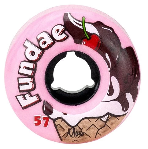 Moxi Fundae Bubble Gum Wheels 57mm 92a - Set Of 4 1 Moxi Fundae Bubble Gum Wheels 57mm 92a - Set Of 4