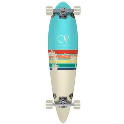 Ocean Pacific Sunset Teal And White Pin Tail Longboard - 36"