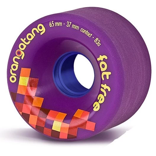 Orangatang Fat Free Longboard Wheels - Purple 65mm 83a 1 Orangatang Fat Free Longboard Wheels - Purple 65mm 83a