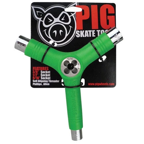 Pig Skateboard Tool - Green 1 Pig Skateboard Tool - Green