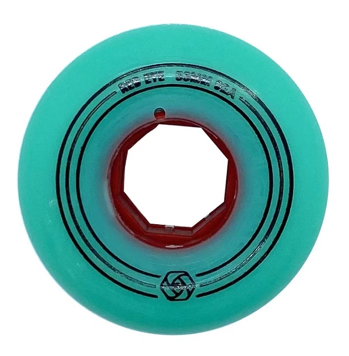 Red Eye Team Teal Wheels 55mm 92a - Set Of 4 1 Red Eye Team Teal Wheels 55mm 92a - Set Of 4
