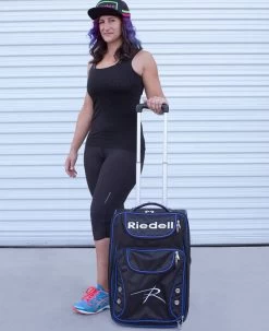 Riedell Travel And Gear Roller Bag - Black/Blue 7 Riedell Travel And Gear Roller Bag - Black/Blue -Skateboard Promotion Store riedell travel and gear roller bag black blue lifestyle