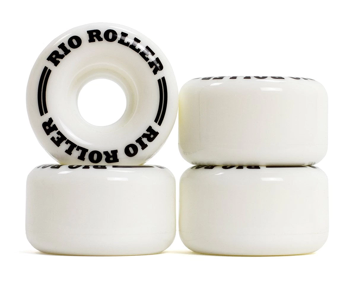 Rio Roller Coaster White Roller Skate Wheels 62mm - Set Of 4 2 Rio Roller Coaster White Roller Skate Wheels 62mm - Set Of 4 - Image 2