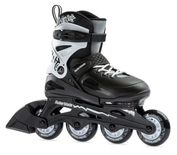 Rollerblade Fury Adjustable Kids Skates - Black/White 1 Rollerblade Fury Adjustable Kids Skates - Black/White