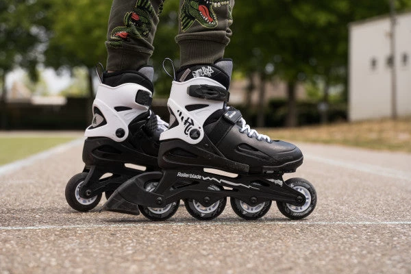 Rollerblade Fury Adjustable Kids Skates - Black/White 2 Rollerblade Fury Adjustable Kids Skates - Black/White - Image 2