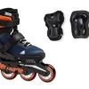 Rollerblade Microblade Adjustable Kids Skates Combo Pack - Blue/Orange