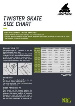 Rollerblade Twister 110 3WD Inline Skates - Black/Red -Skateboard Promotion Store rollerblade twister size chart