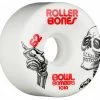 Rollerbones Bowl Bomber Wheels White 62mm 101a - Set Of 8