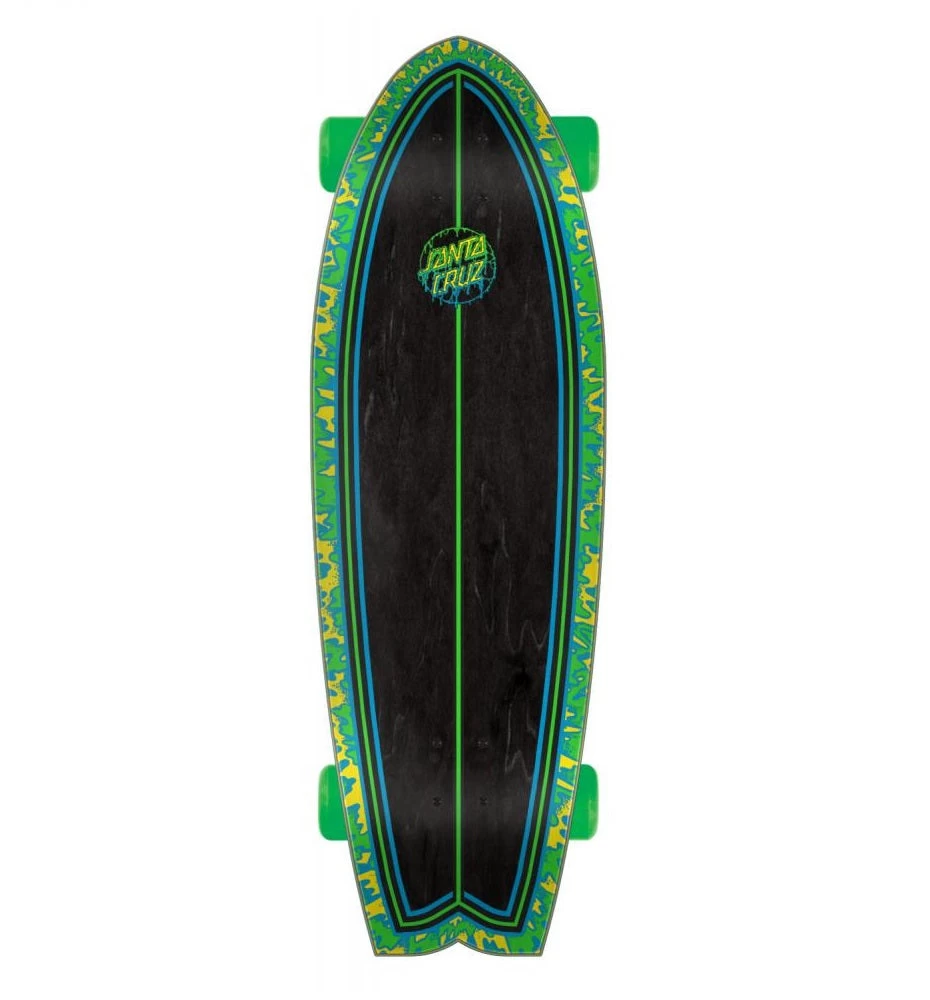 Santa Cruzer Toxic Dot Shark Cruiser Skateboard - 27.7" 2 Santa Cruzer Toxic Dot Shark Cruiser Skateboard - 27.7" - Image 2