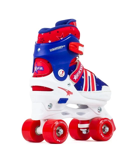 SFR Spectra Adjustable Roller Skates - Blue/Red 2 SFR Spectra Adjustable Roller Skates - Blue/Red - Image 2