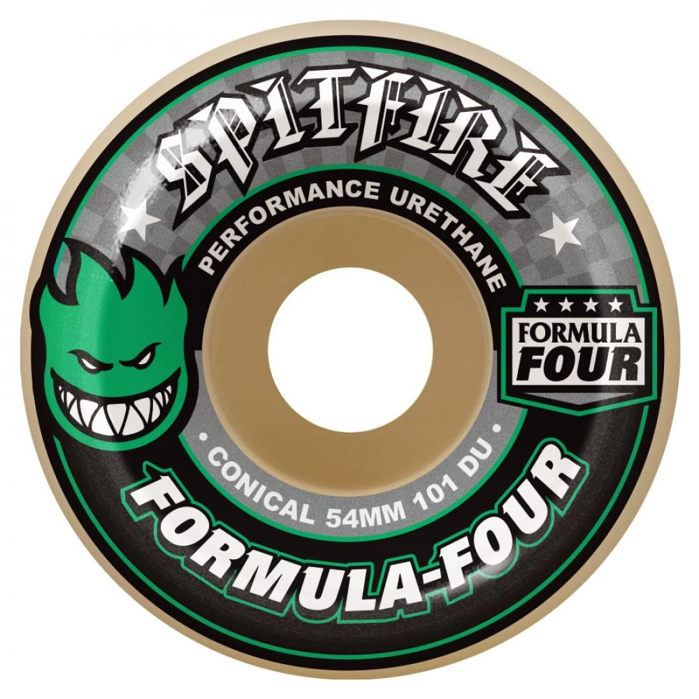 Spitfire Formula Four Conical Skateboard Wheels - 53mm 101d 1 Spitfire Formula Four Conical Skateboard Wheels - 53mm 101d